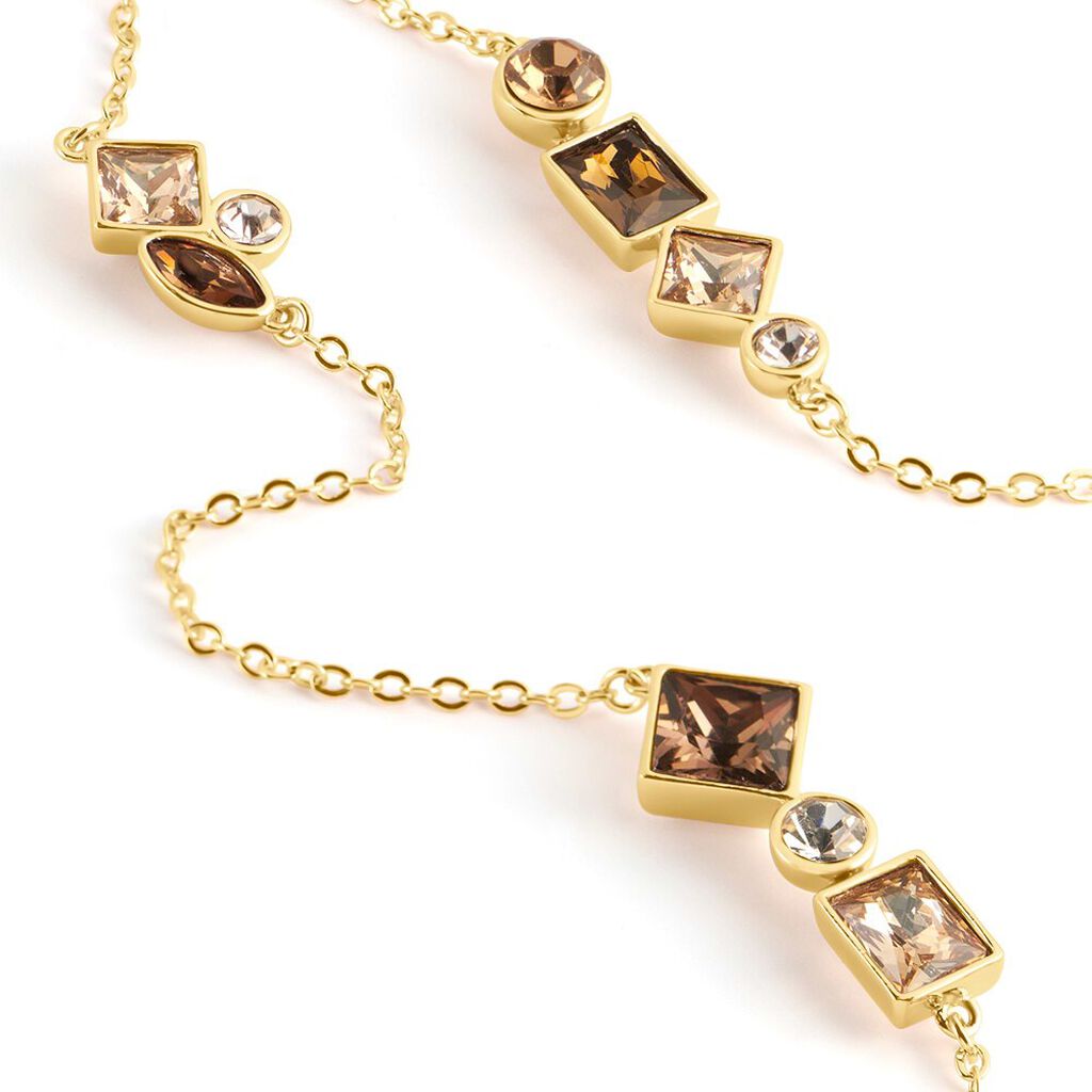 Collana con pietre sui toni dell'oro in metallo dorato - Collane Donna | Stroili