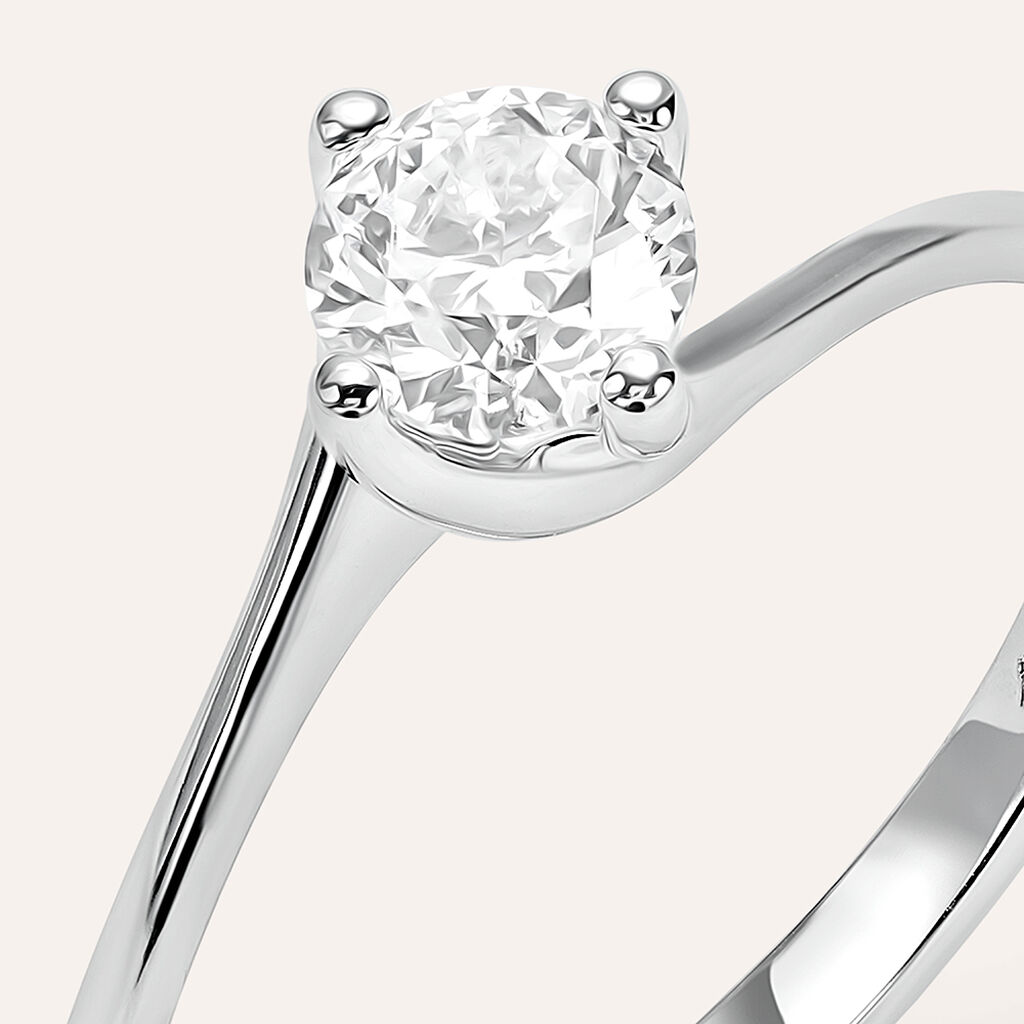 Anello Solitario Valentino Firmamenti Oro Bianco Diamante