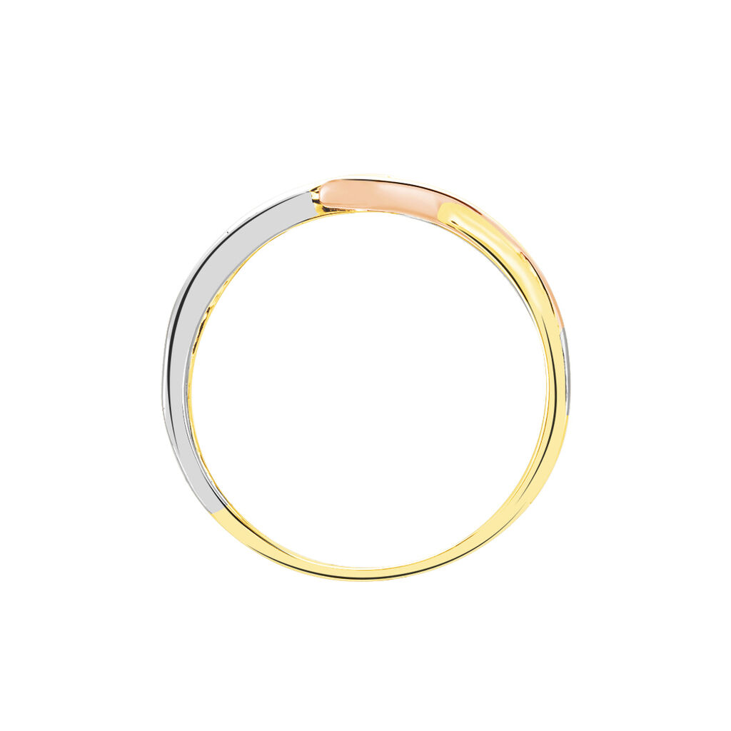 Anello Solitario Grace Oro Tricolore Diamante - Anelli con Pietre Donna | Stroili