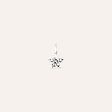 Pendente Po&egrave;me Oro Bianco Cubic Zirconia