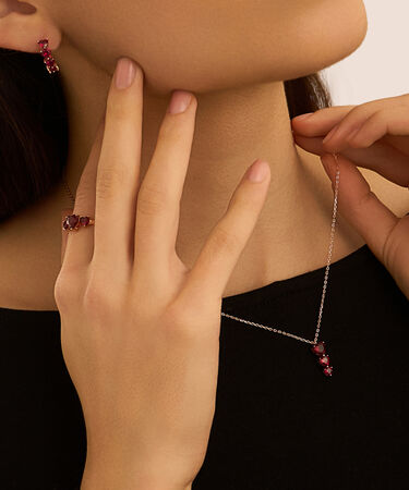 Orecchini Lobo Trilogy Silver Rainbow Argento Rosa Cubic Zirconia