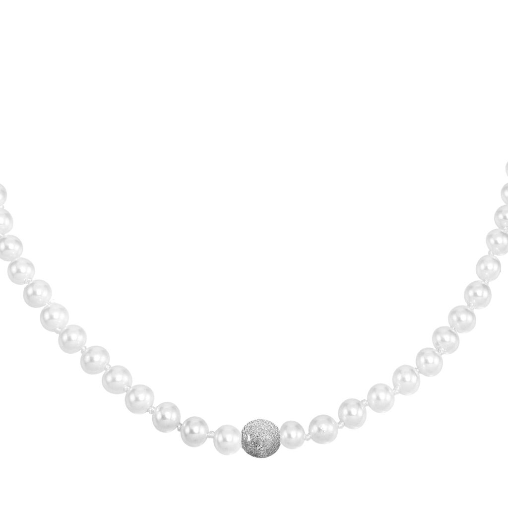 Filo di perle in argento rodiato - Collane Donna | Stroili