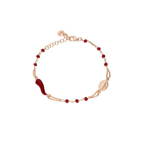 Bracciale Rosario Silver Soul Argento Rosa Cristallo - Bracciali con Rosario Donna | Stroili