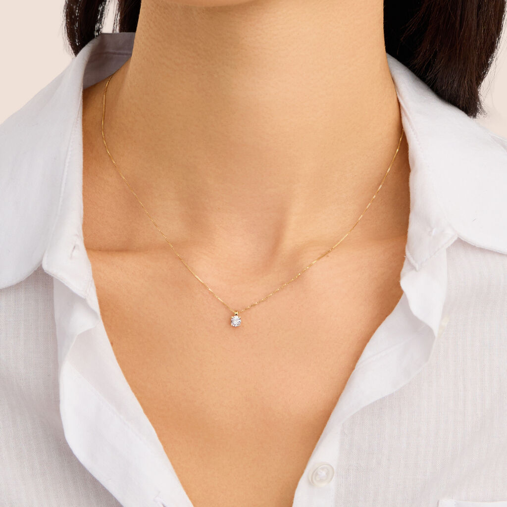 Collana Punto Luce Diamotion Oro Giallo Diamante - Collane Punto Luce Donna | Stroili