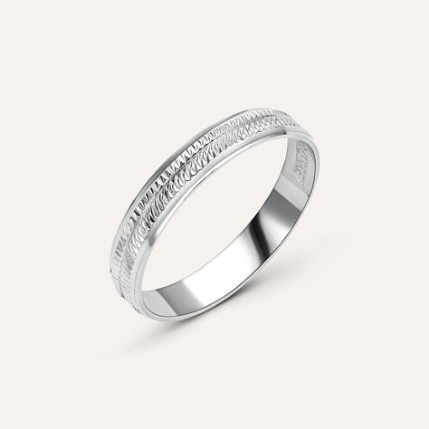 Fede Classica Diamantata 3.3 mm Oro Bianco - Anelli con Incisione Donna | Stroili