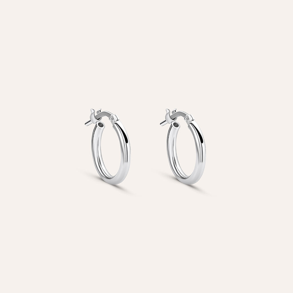 Orecchini A Cerchio Silver Collection Argento Rodiato - Orecchini a Cerchio Donna | Stroili