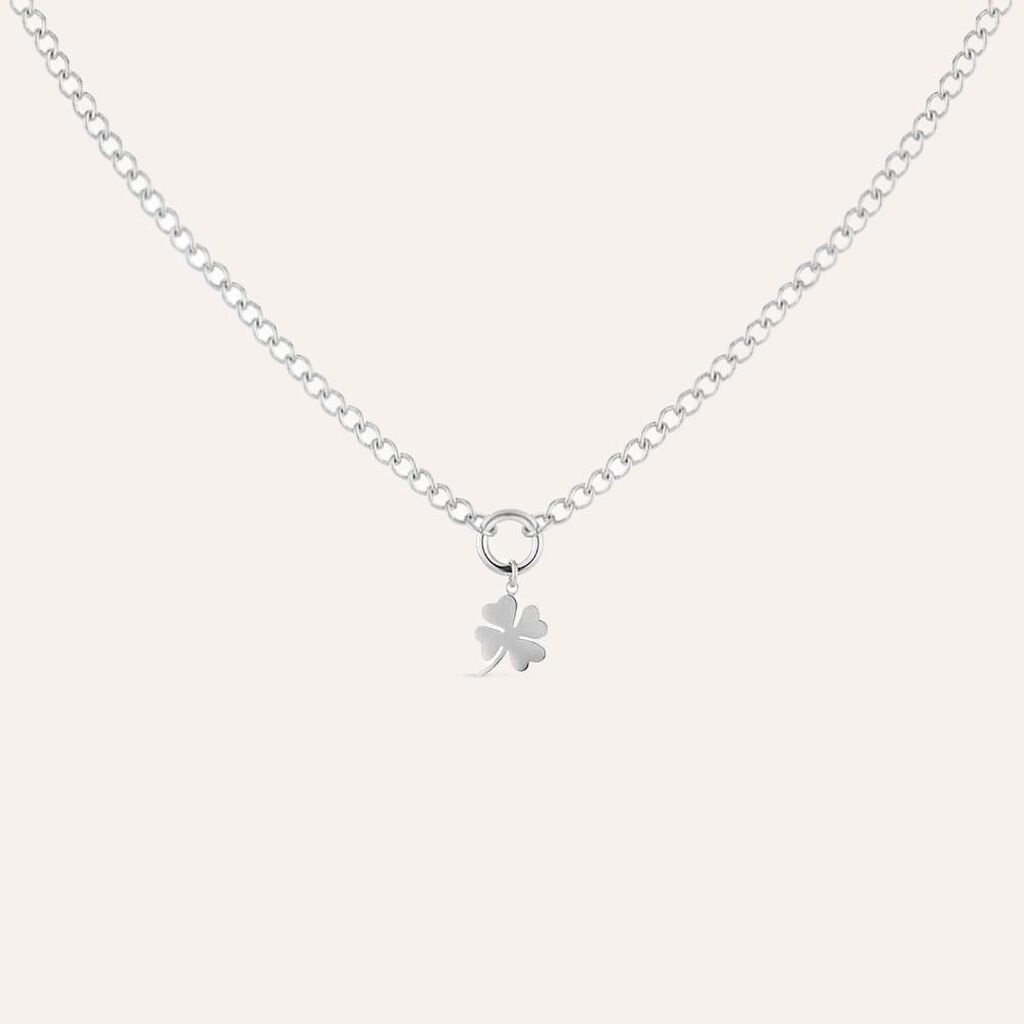 Collana Lady Code Acciaio Quadrifoglio