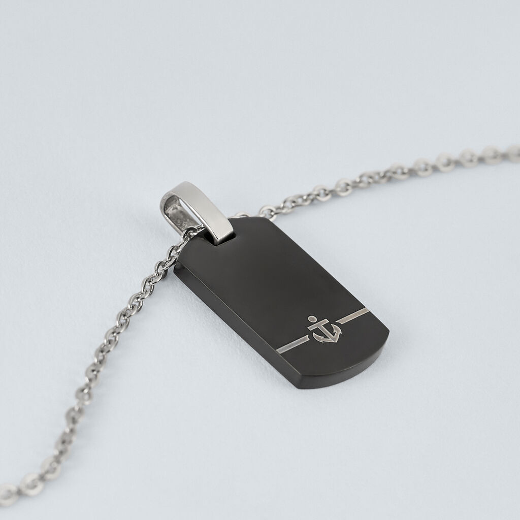 Collana Man Code Acciaio Bicolore Bianco / Nero - Collane Uomo | Stroili