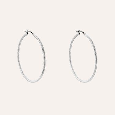 Orecchini A Cerchio Silver Collection Argento Rodiato