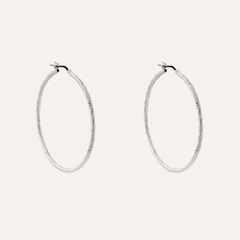 Orecchini A Cerchio Silver Collection Argento Rodiato - Orecchini a Cerchio Donna | Stroili