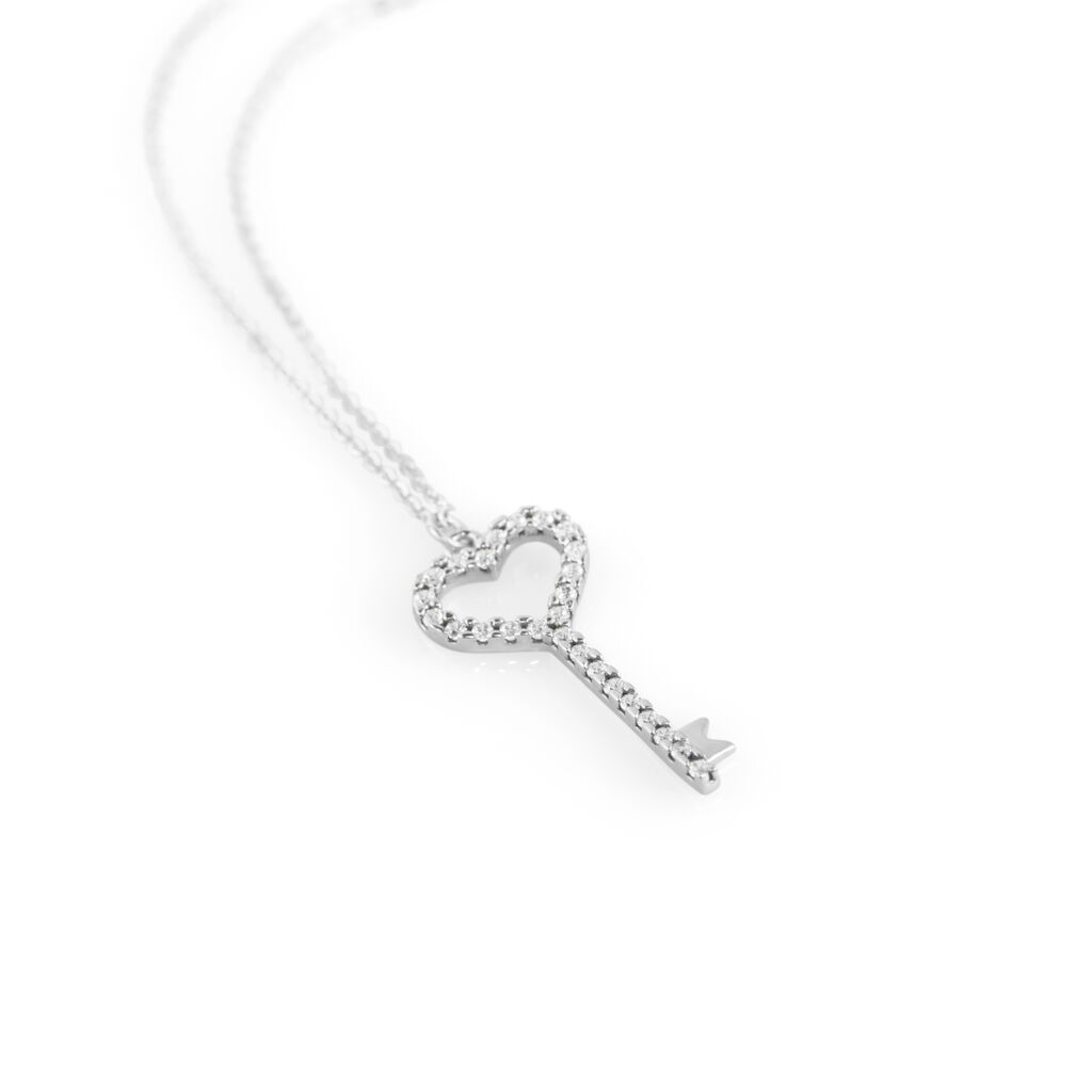 Collana Claire Oro Bianco Cubic Zirconia - Collane Donna | Stroili