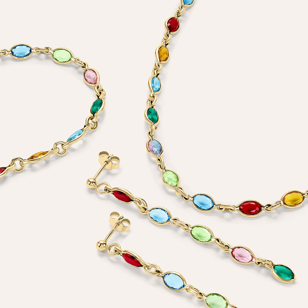 Orecchini Pendenti Golden Dream Placcato Oro Giallo Cubic Zirconia