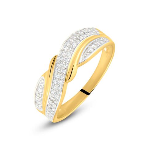 Anello Fascia Claire Oro Giallo Cubic Zirconia - Anelli a Fascia Larga Donna | Stroili