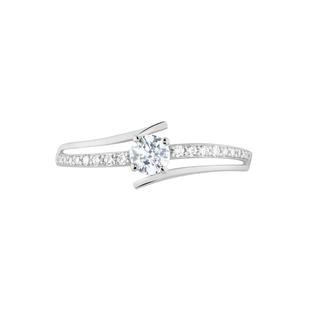 Anello Solitario Claire Oro Bianco Cubic Zirconia - Anelli con Pietre Donna | Stroili