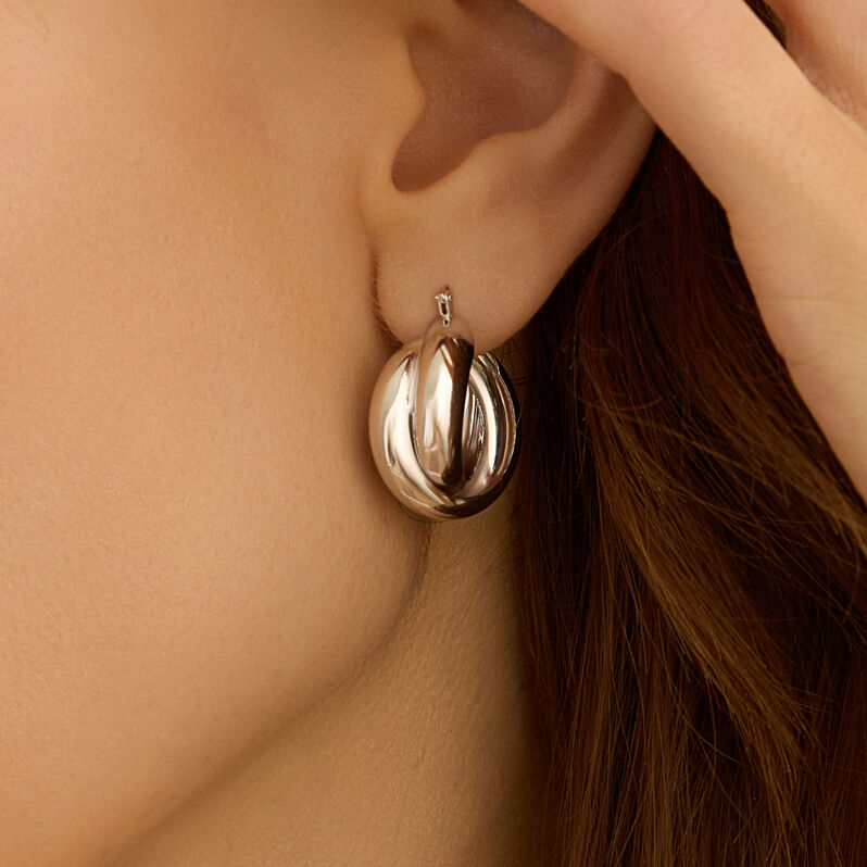 Orecchini A Cerchio Silver Collection Argento Rodiato - Gioielli Donna | Stroili