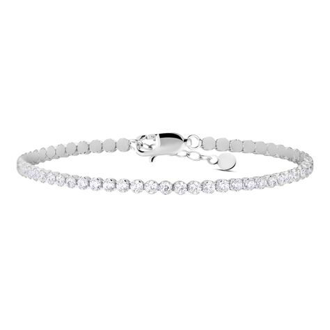 Bracciale Tennis Claire Oro Bianco Cubic Zirconia - Bracciali Tennis Donna | Stroili