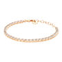 Bracciale Tennis Romantic Shine Metallo Dorato Cristallo