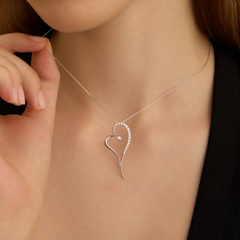 Collana Claire Oro Bianco Cubic Zirconia - Collane Donna | Stroili