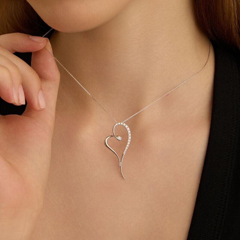 Collana Claire Oro Bianco Cubic Zirconia - Collane Donna | Stroili