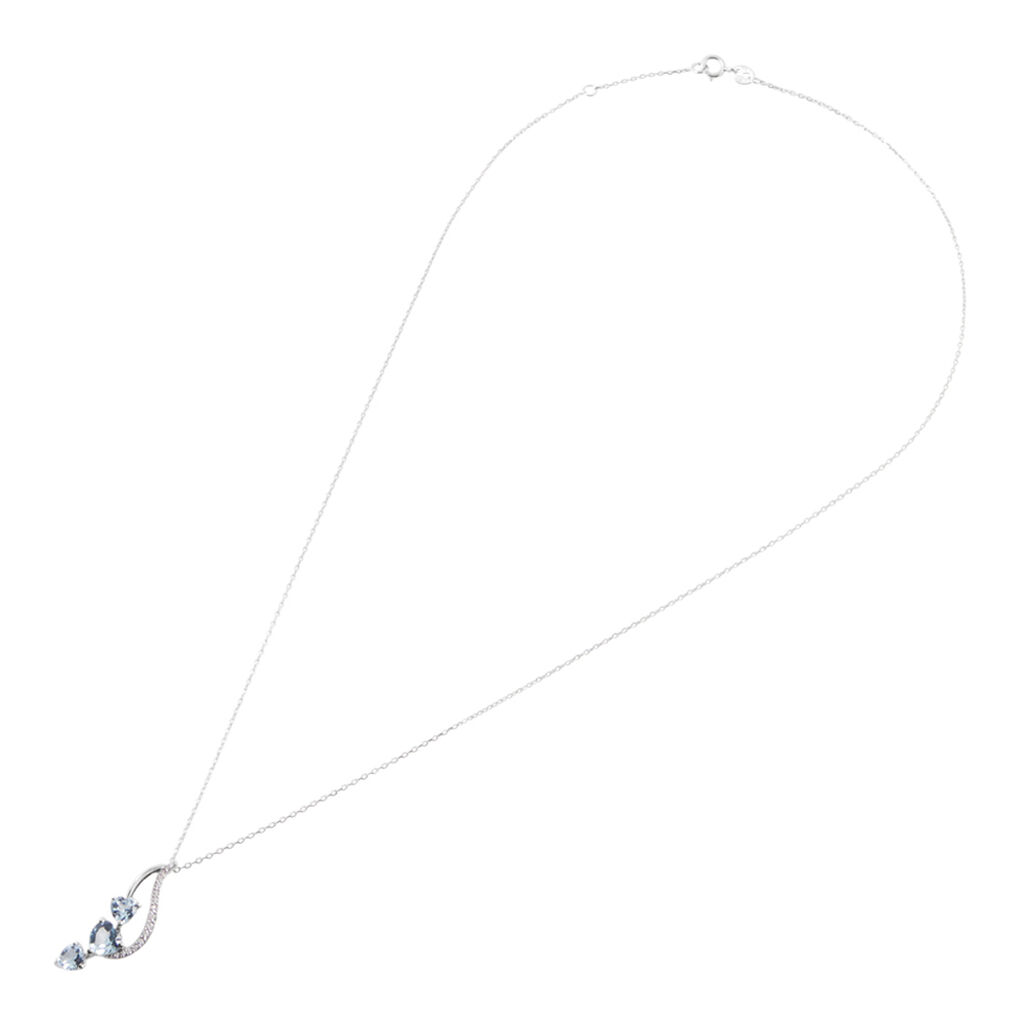 Collana Amélie Oro Bianco Topazio Cubic Zirconia Cubic Zirconia - Collane Donna | Stroili