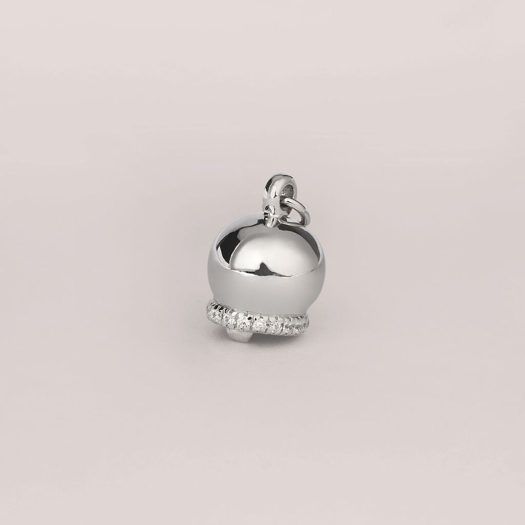 Pendente Saluti&Baci Campanella Love Beats Argento Rodiato Cubic Zirconia - Ciondoli Donna | Stroili