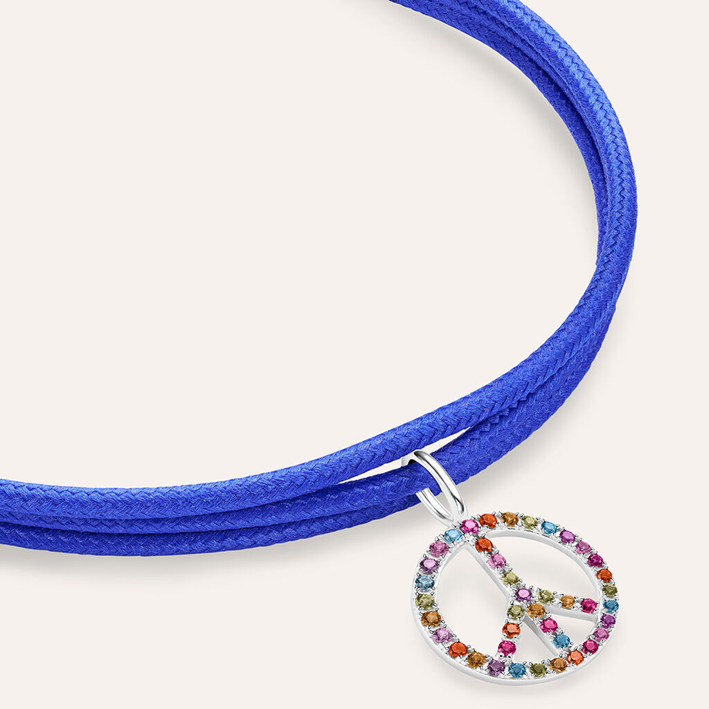 Choker Magnetico Cordino Blu e Acciaio - Catenina Unisex | Stroili