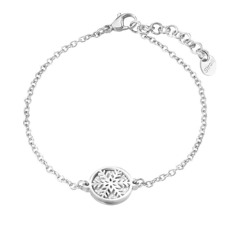 Bracciale fiocco di neve in acciaio e lurex - Bracciali Donna | Stroili
