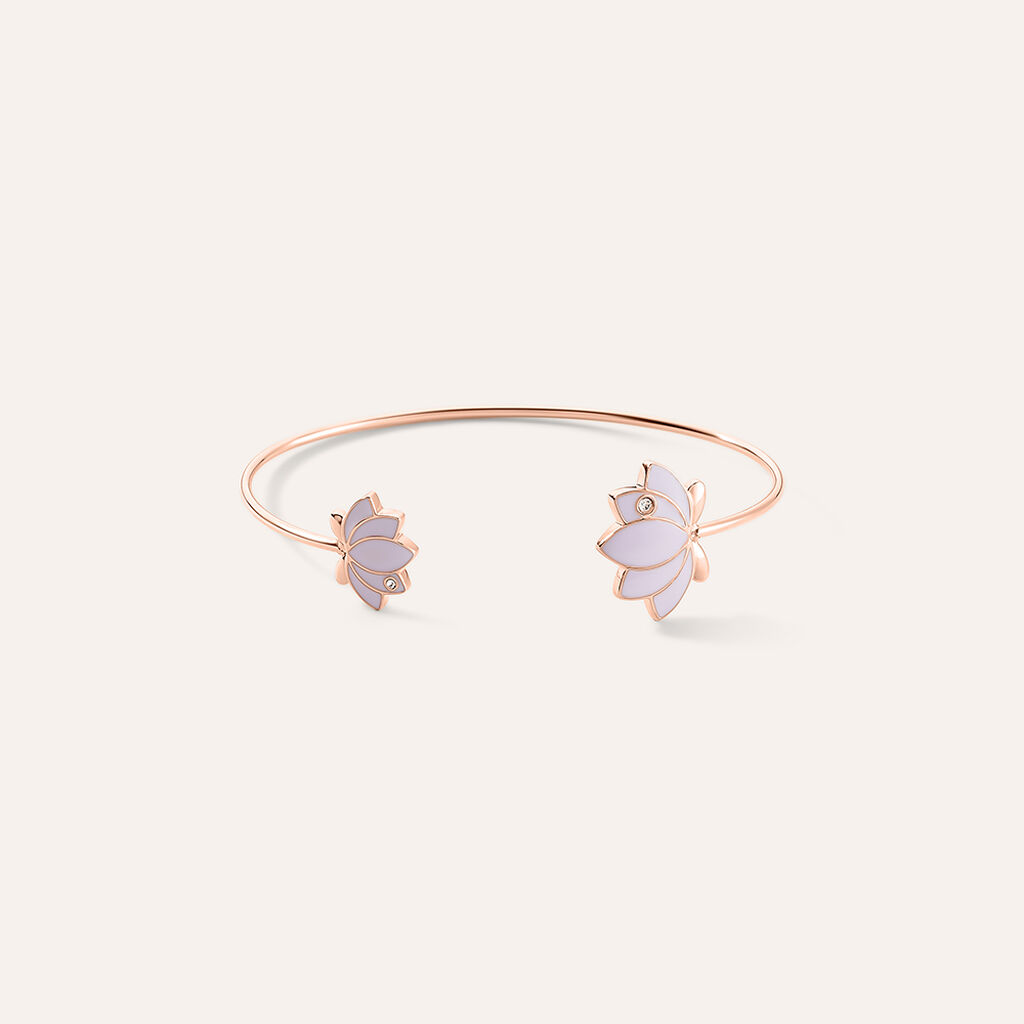 Bangle Lady Sweet Acciaio Rosa Cristallo - Bracciali Rigidi Donna | Stroili