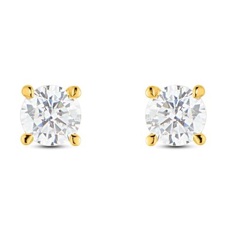 Orecchini Lobo Punto Luce Claire Oro Giallo Cubic Zirconia - Orecchini a Lobo Donna | Stroili