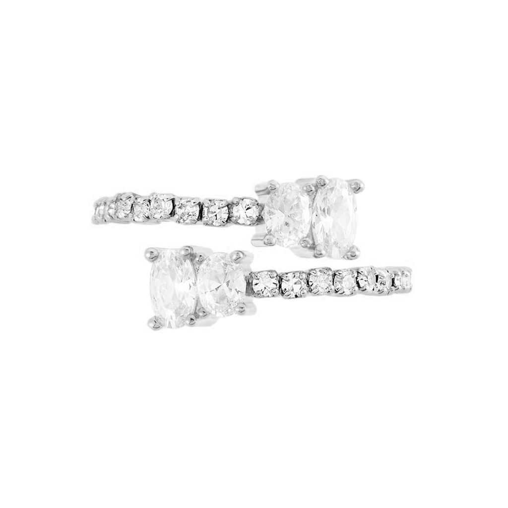Anello in metallo rodiato e strass - Anelli Donna | Stroili