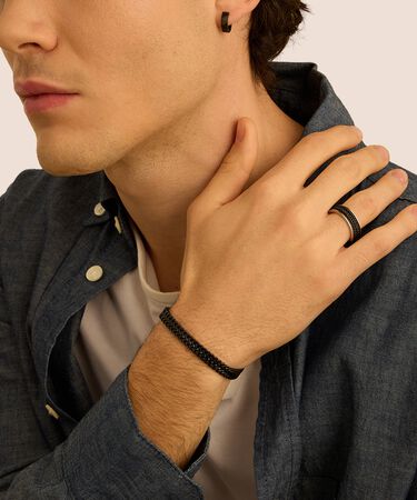 Bracciale Catena Man Code Acciaio Nero