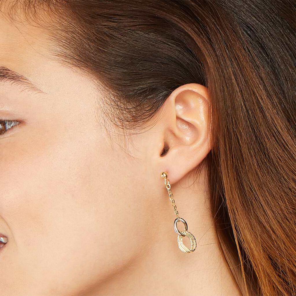 Orecchini Pendenti Beverly Oro Bicolore - Orecchini Pendenti Donna | Stroili