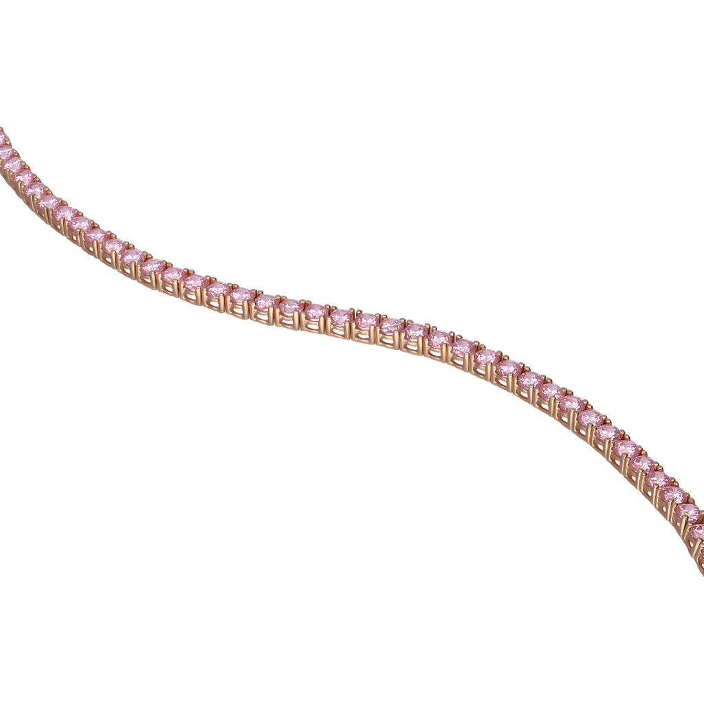 Bracciale Tennis Silver Rainbow Argento Rosa Cubic Zirconia - Bracciali Tennis Donna | Stroili