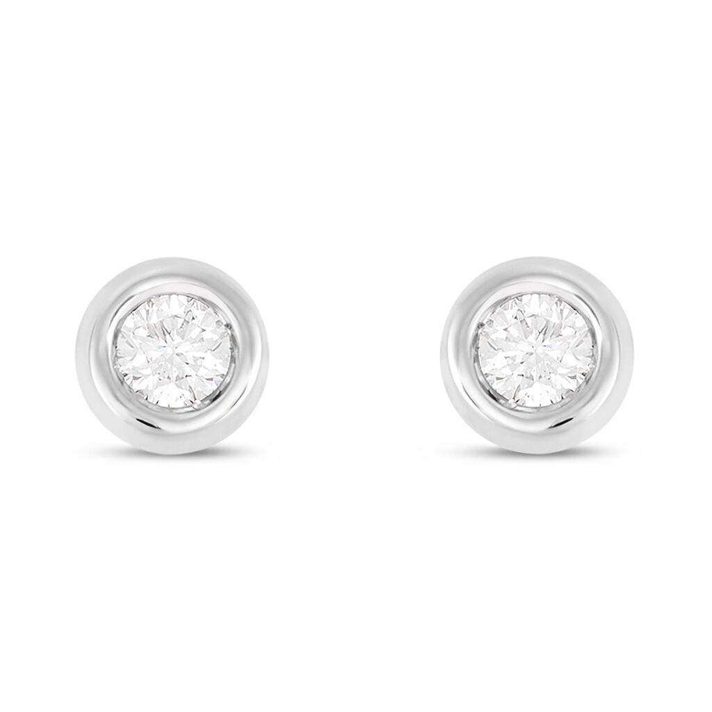 Orecchini Lobo Punto Luce Firmamenti Oro Bianco Diamante - Orecchini a Lobo Donna | Stroili