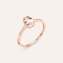Anello Solitario Jasmine Oro Rosa Morganite Diamante