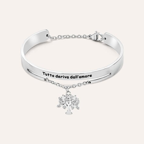 Bangle Sunrise Acciaio Cristallo - Bracciali Rigidi Donna | Stroili