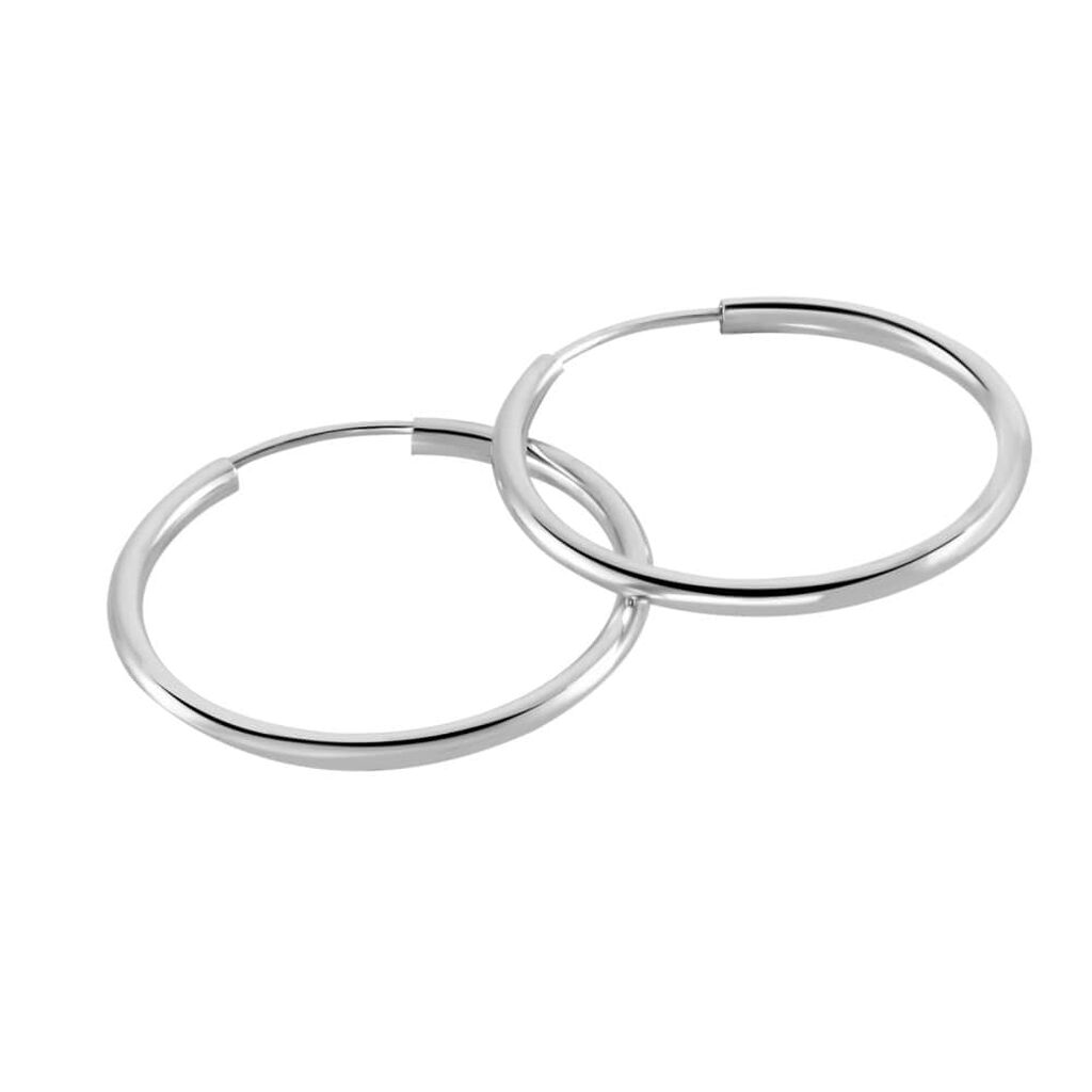 Orecchini A Cerchio Toujours Oro Bianco - Orecchini a Cerchio Donna | Stroili