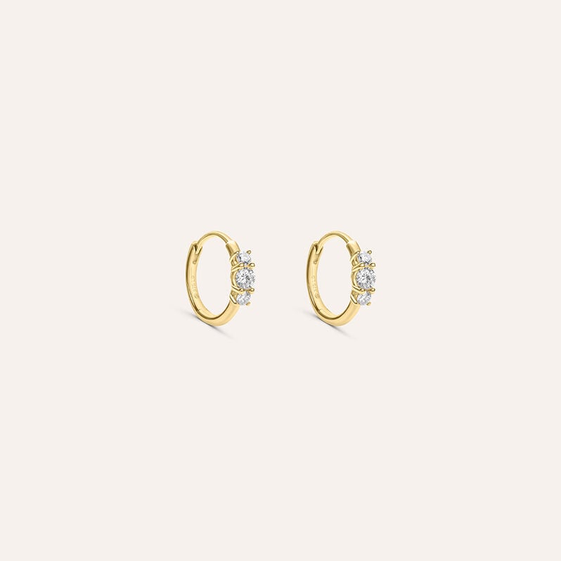 Orecchini A Cerchio Diamade Glam Oro Giallo Diamante Lab-Grown - Orecchini a Cerchio Donna | Stroili