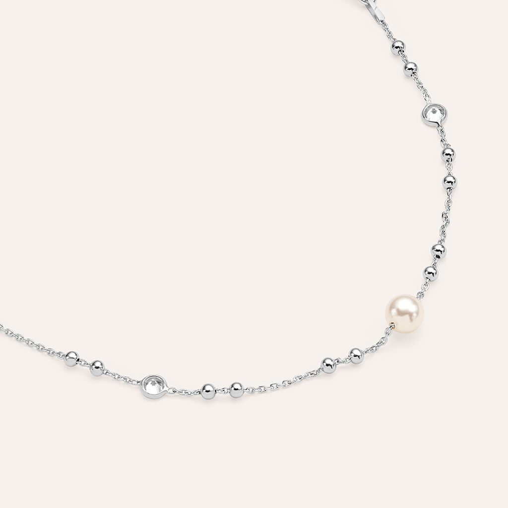 Bracciale Silver Pearls Argento Rodiato Perla sintentica