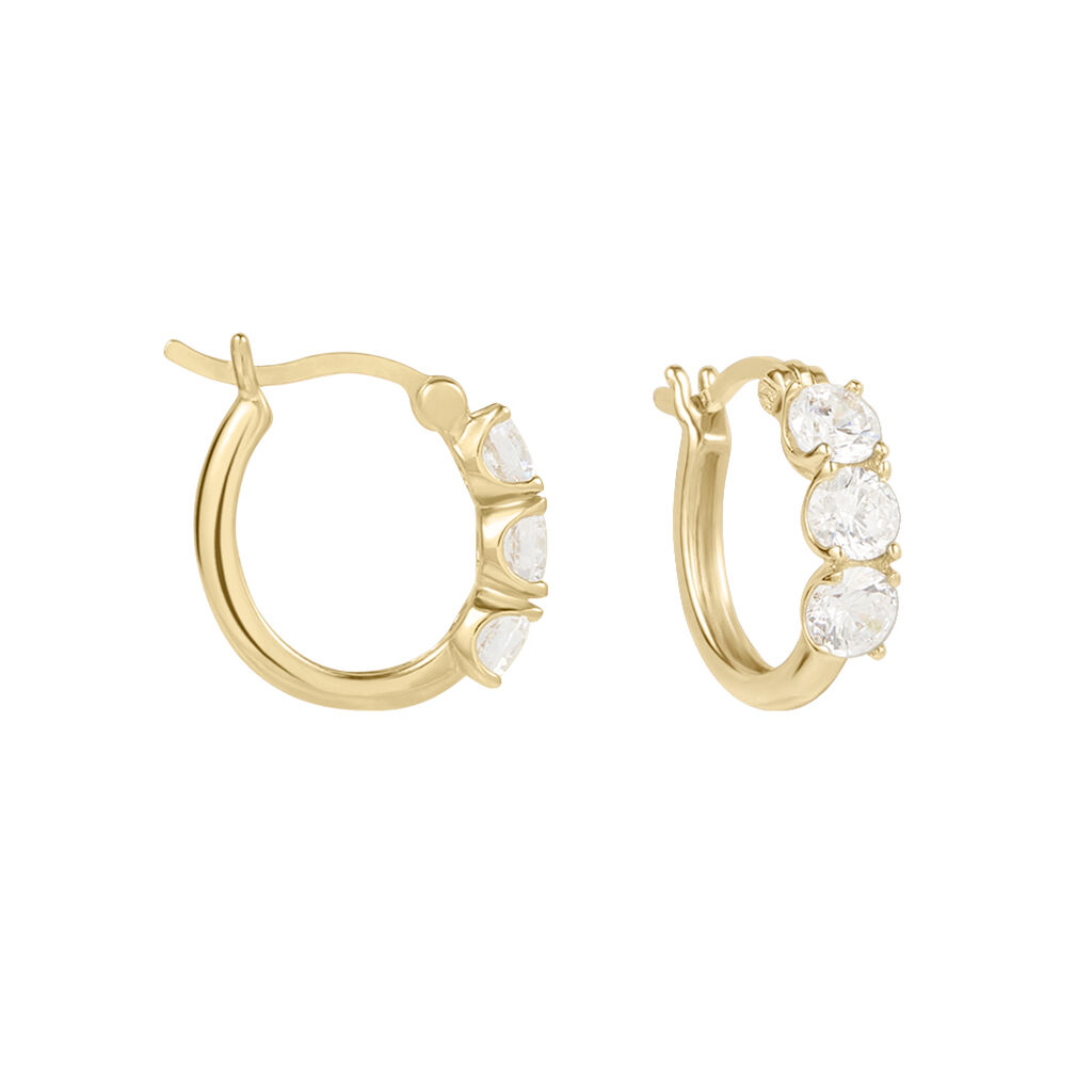 Orecchini A Cerchio Golden Dream Placcato Oro Giallo Cubic Zirconia - Orecchini a Cerchio Donna | Stroili