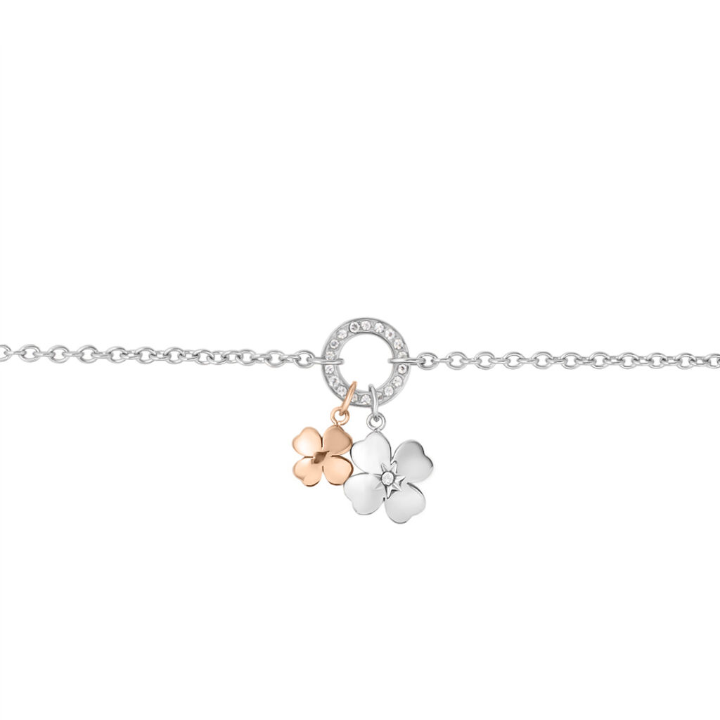 Bracciale Lady Chic Acciaio Bicolore Bianco / Rosa Cristallo - Bracciali Donna | Stroili