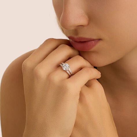 Anello Solitario Claire Oro Bianco Cubic Zirconia - Anelli con Pietre Donna | Stroili