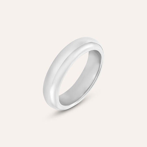 Fede Classica Leggera 5 mm Oro Bianco - Anelli con Incisione Unisex | Stroili