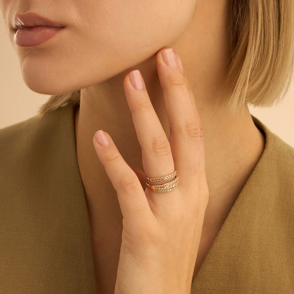 Anello Fascia Sophia Oro Rosa Diamante