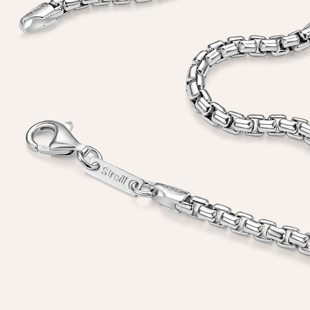 Bracciale Catena Gentleman Argento Rodiato