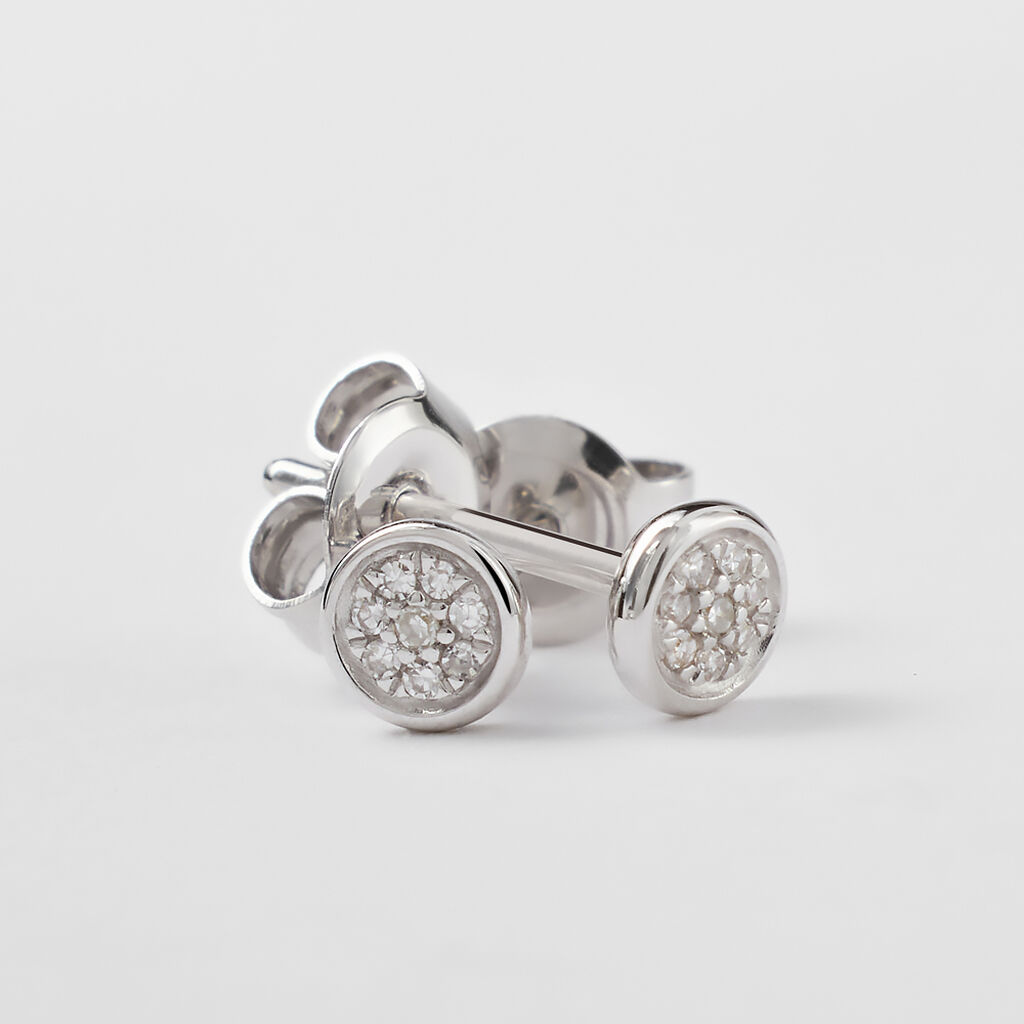 Orecchini Lobo Sophia Oro Bianco Diamante - Orecchini a Lobo Donna | Stroili