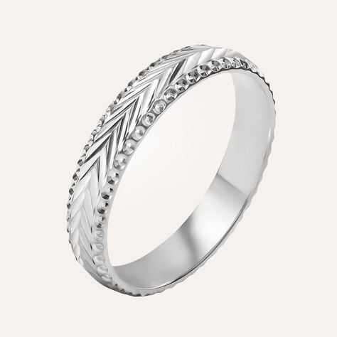 Fede Classica Diamantata 3.5 mm Oro Bianco - Anelli con Incisione Donna | Stroili