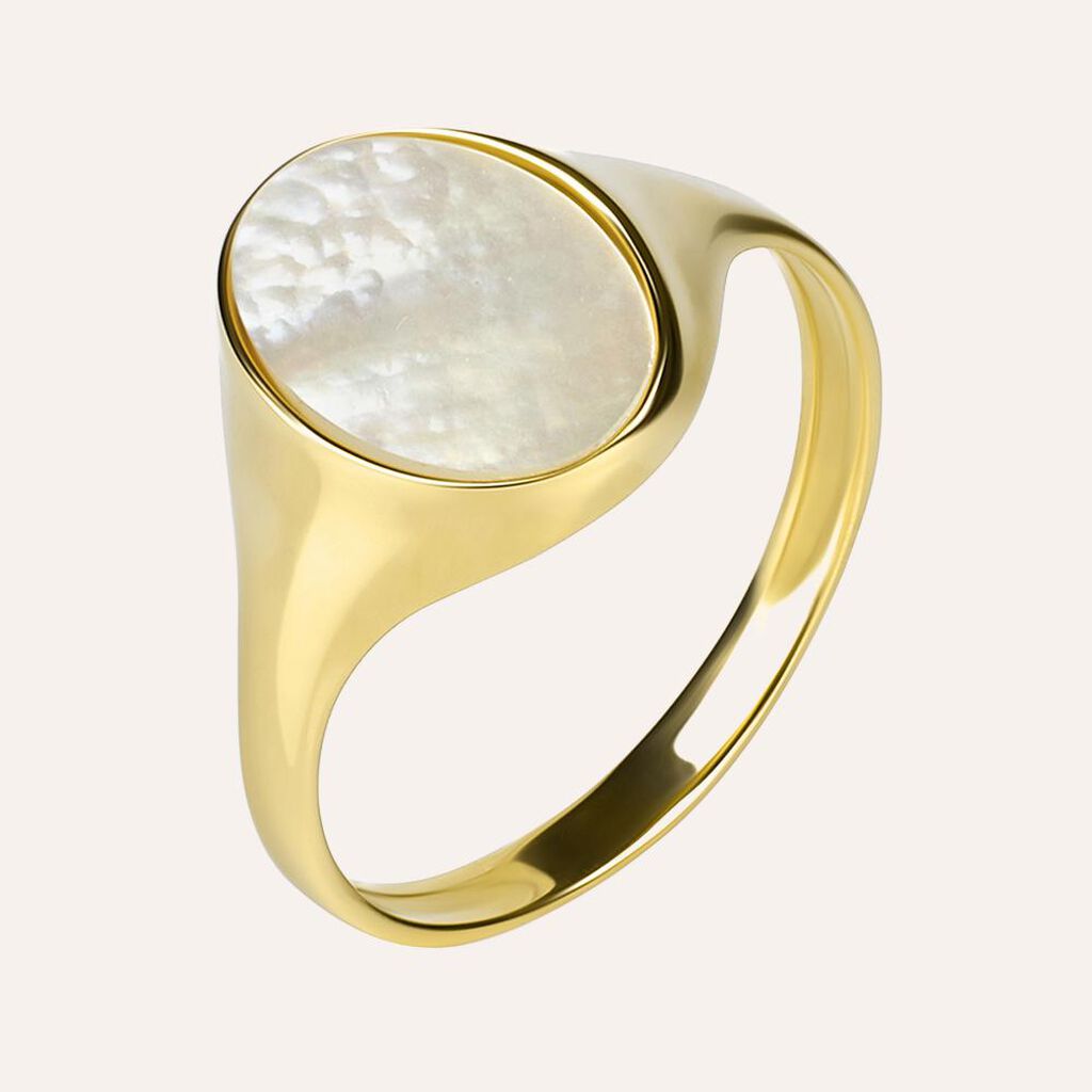 Anello Chevalier Beverly Oro Giallo Madreperla
