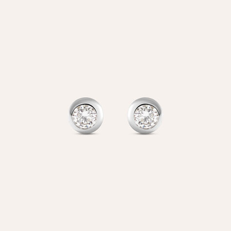 Orecchini Lobo Punto Luce Grace Oro Bianco Diamante - Orecchini a Lobo Donna | Stroili