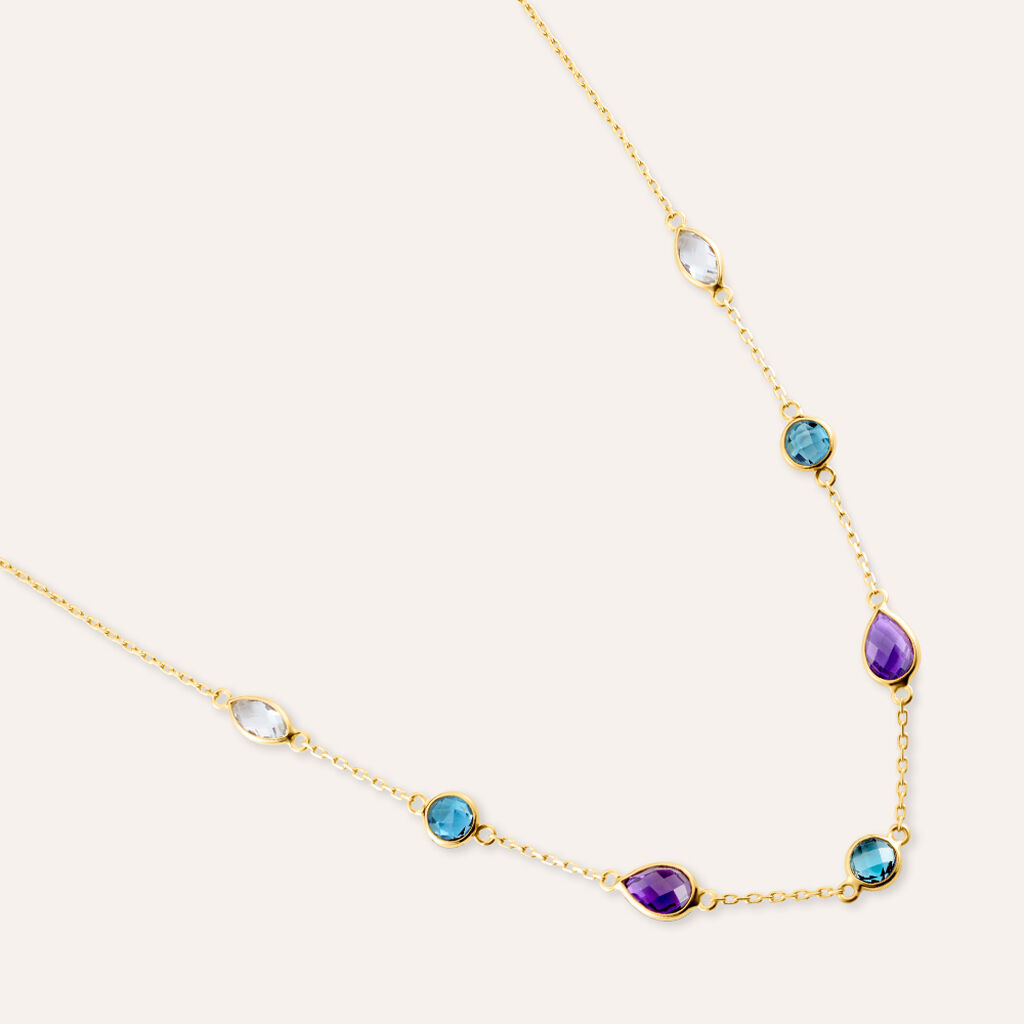 Collana Am&eacute;lie Oro Giallo Topazio